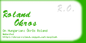 roland okros business card