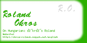 roland okros business card
